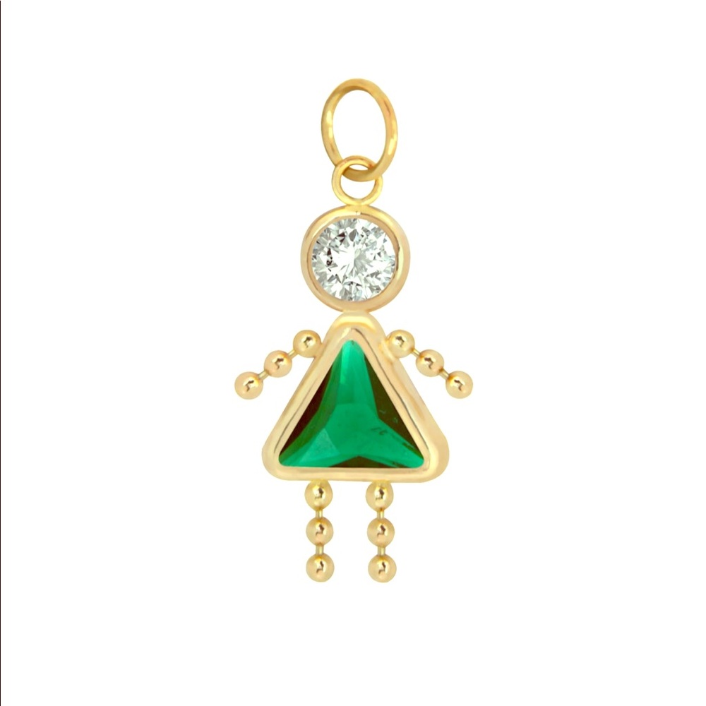 14k gold birthstone kid charms
